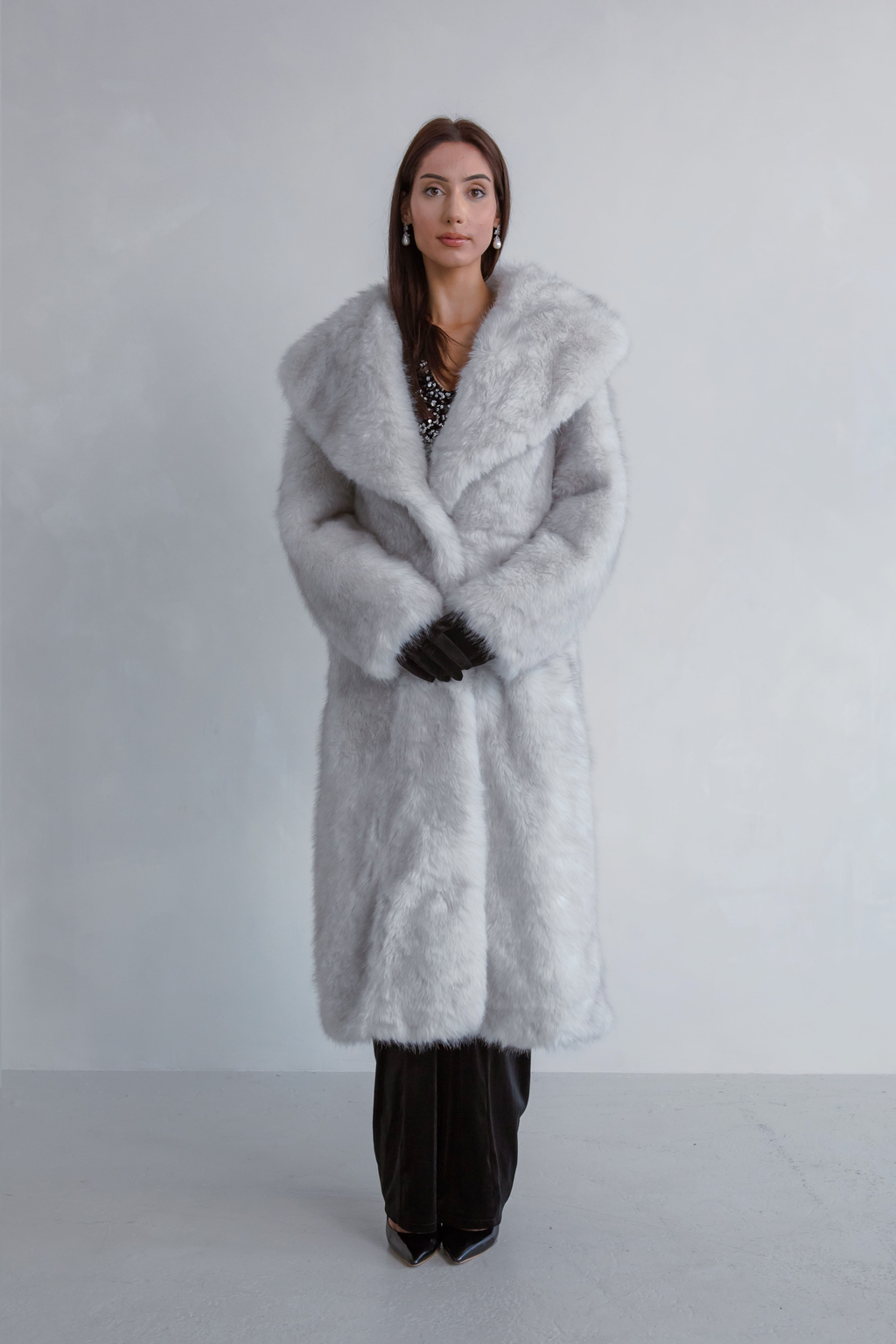 White Oversized Fur Coat