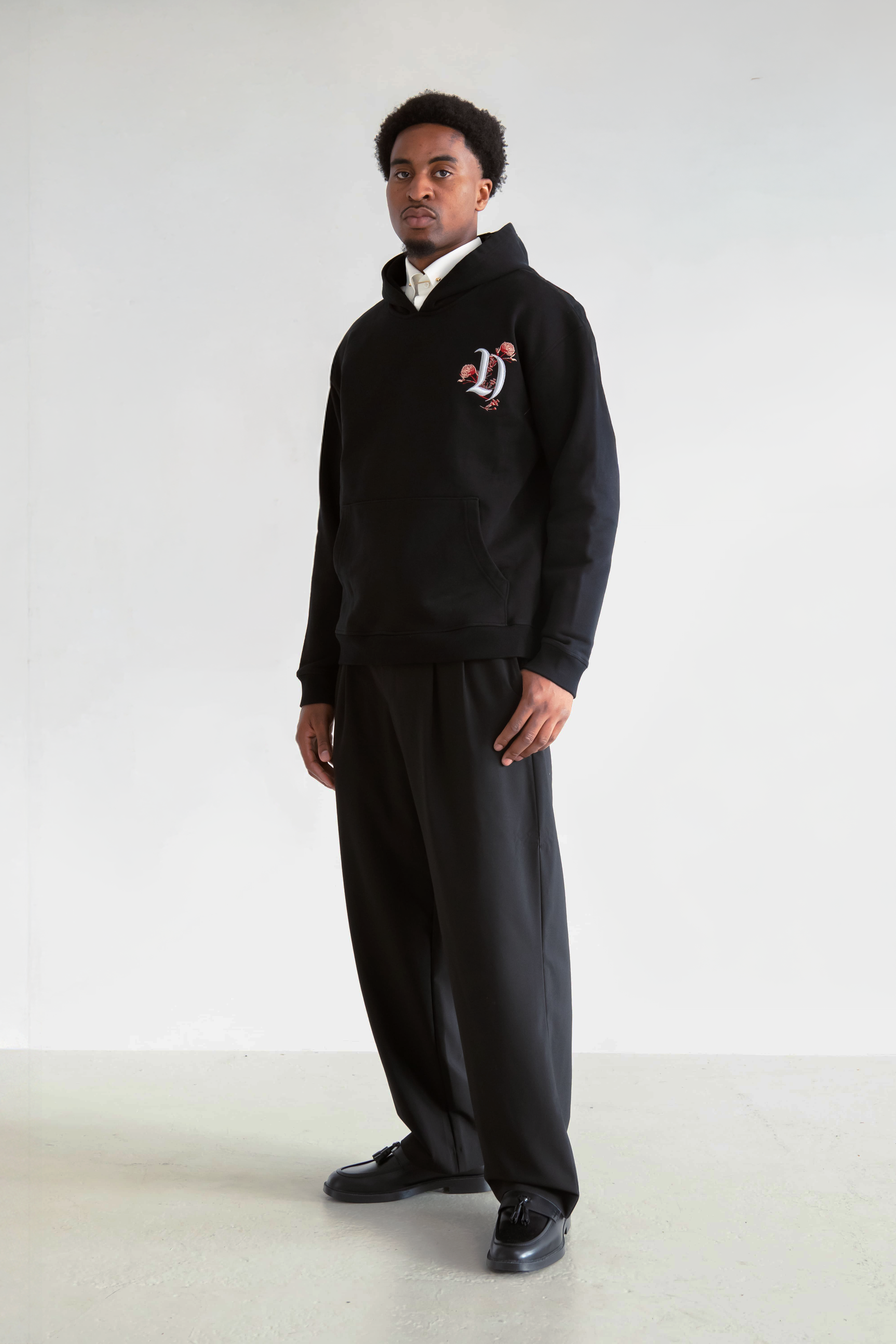 Swan Embroidery Hoodie