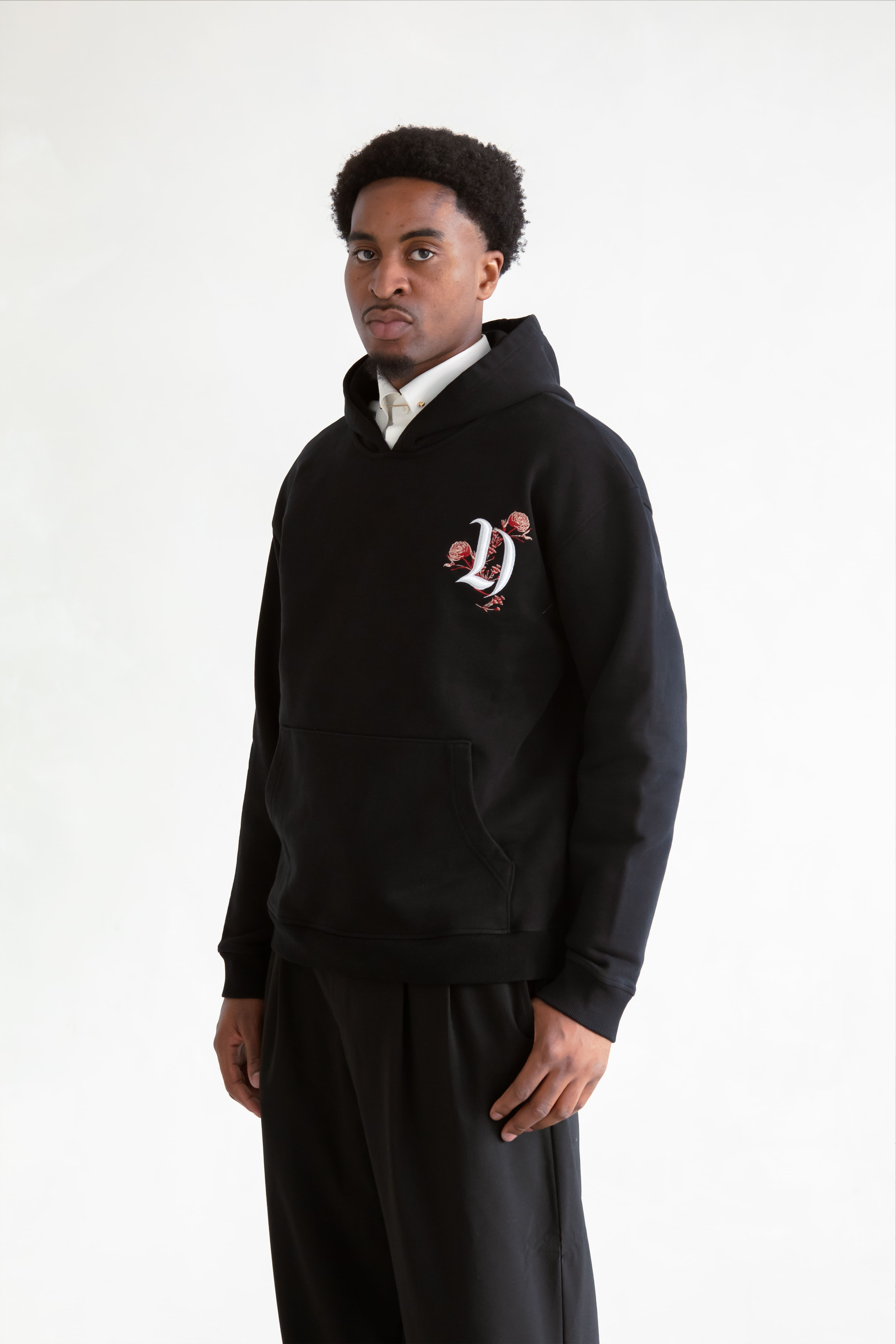 Swan Embroidery Hoodie