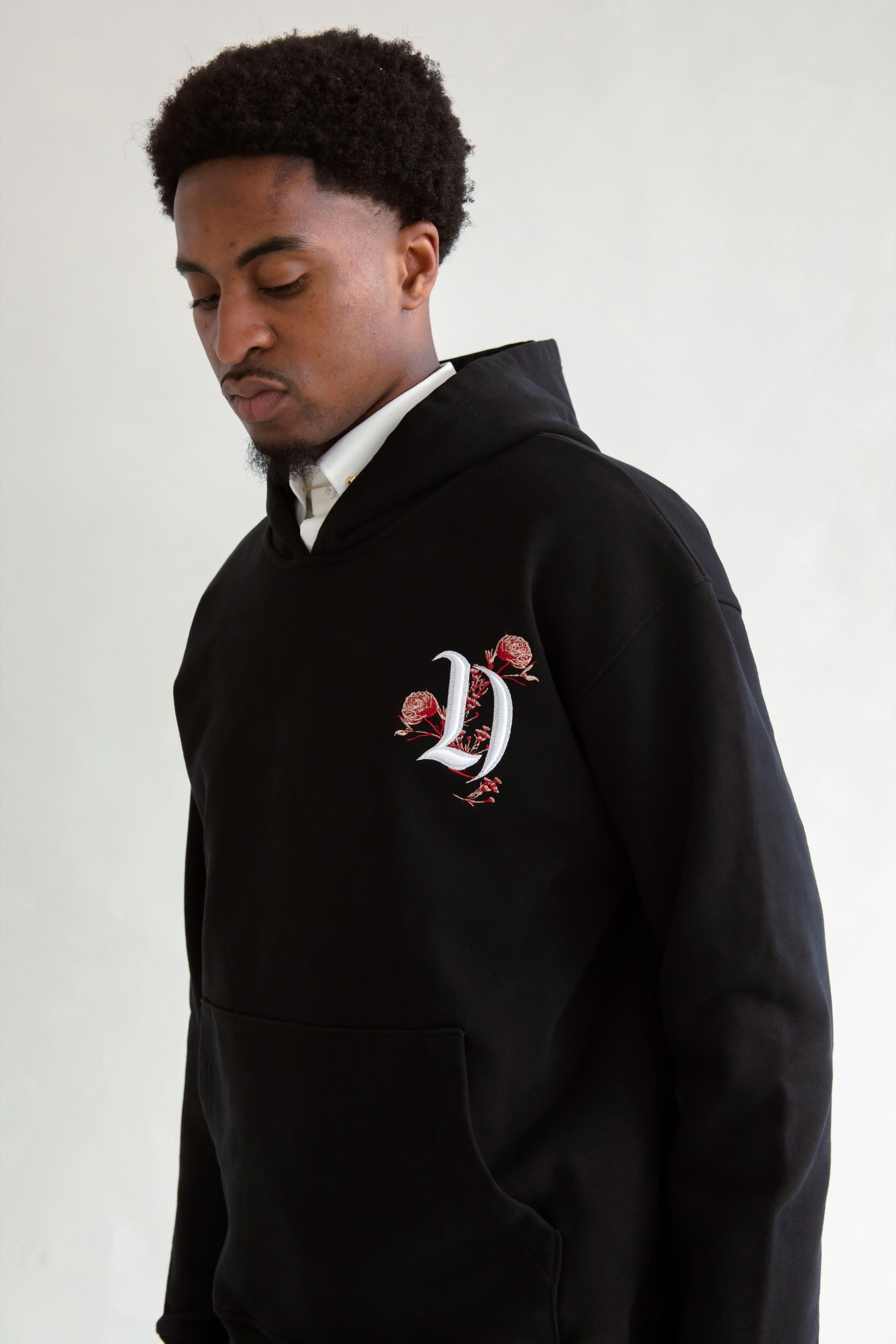 Swan Embroidery Hoodie