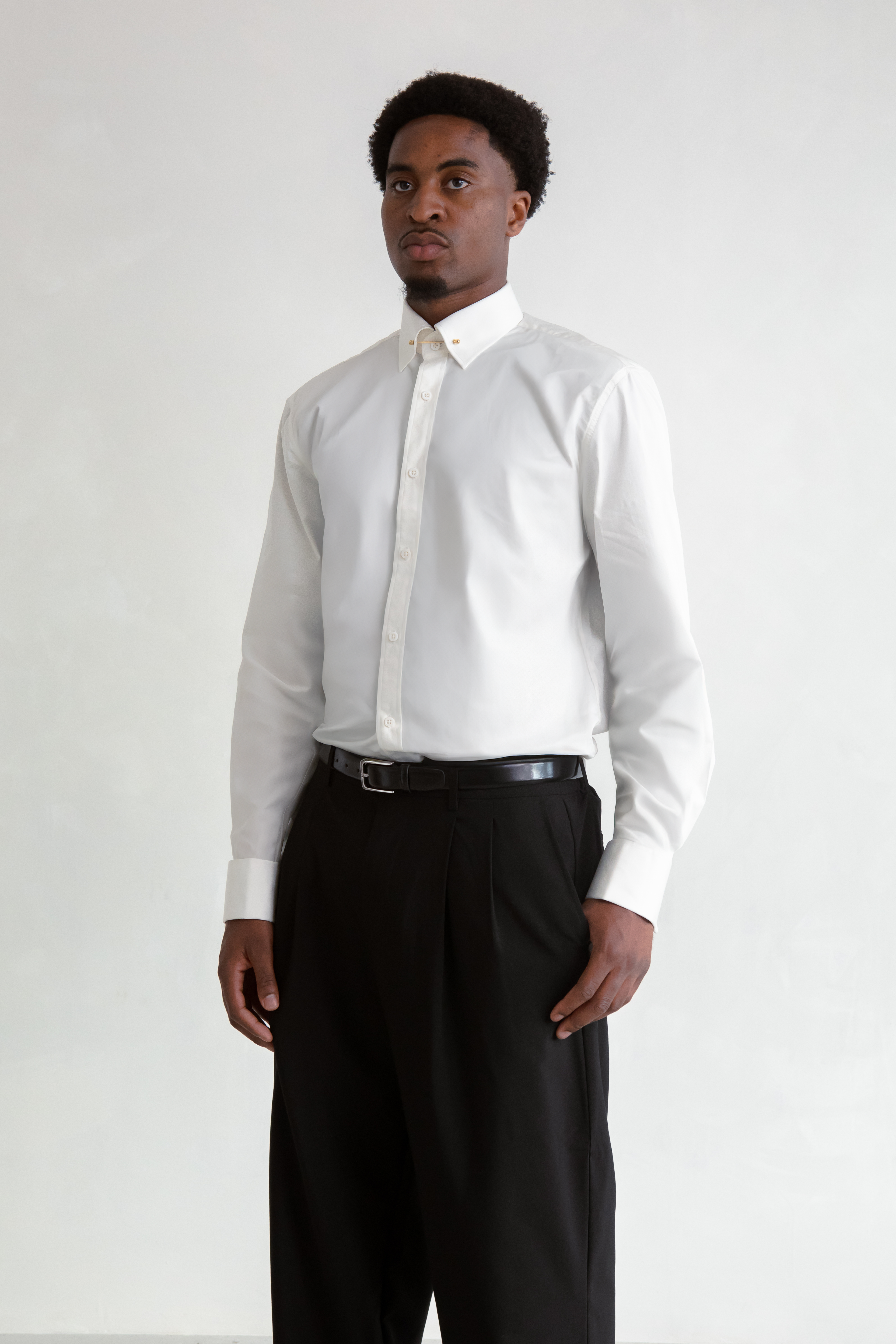 Silk Blend Golden Pin Shirt