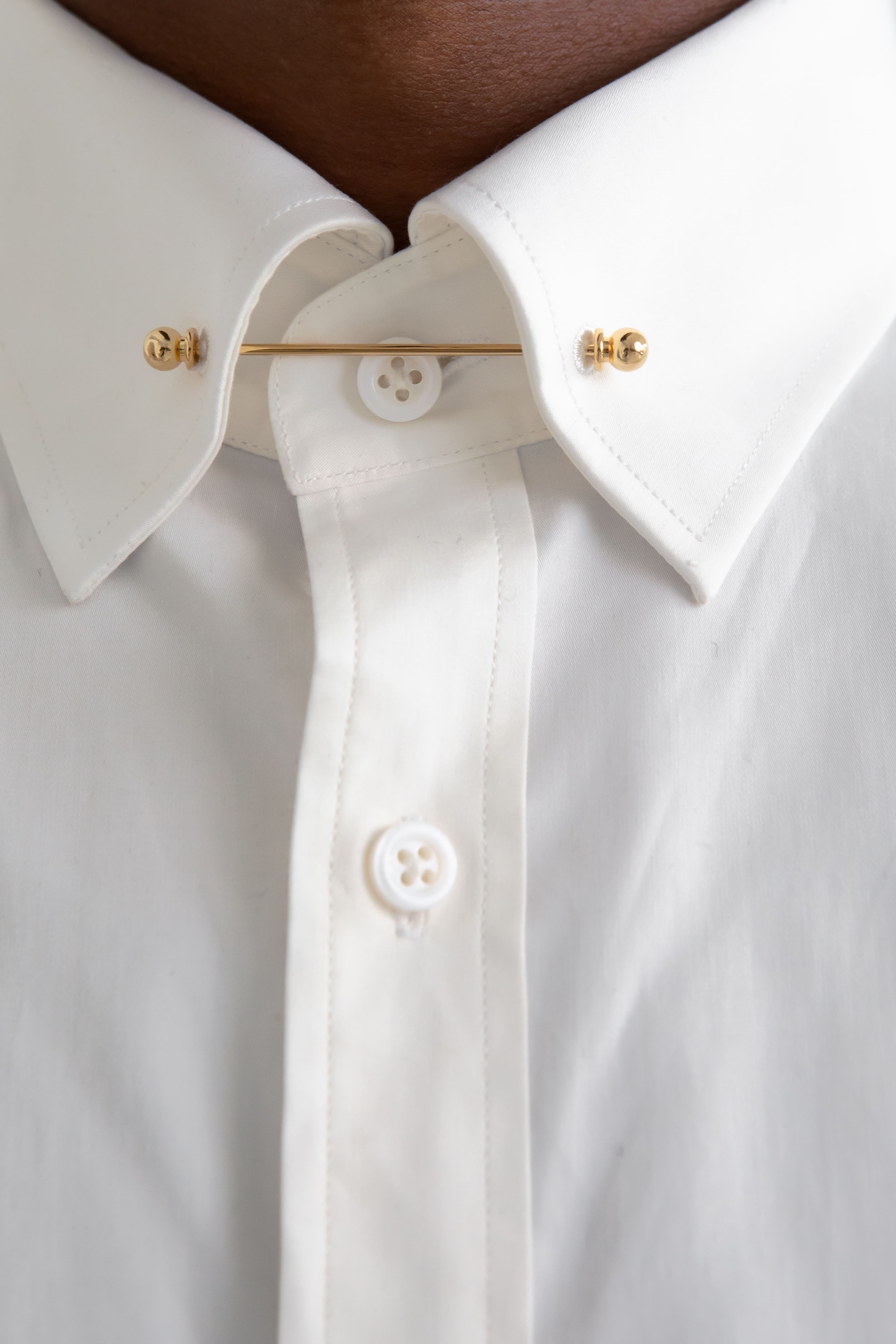 Silk Blend Golden Pin Shirt