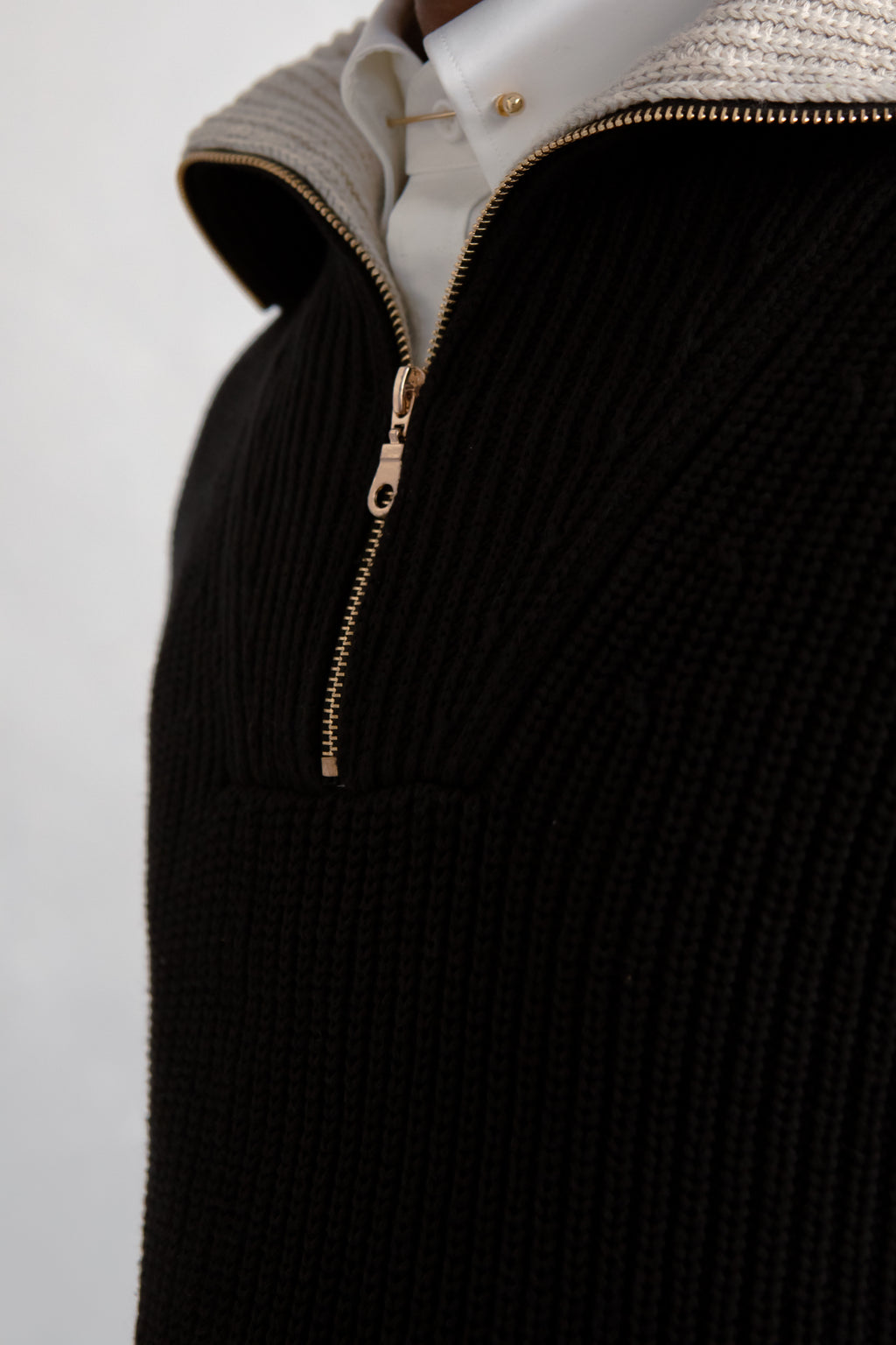 Knit Cotton Half-Zip Jumper