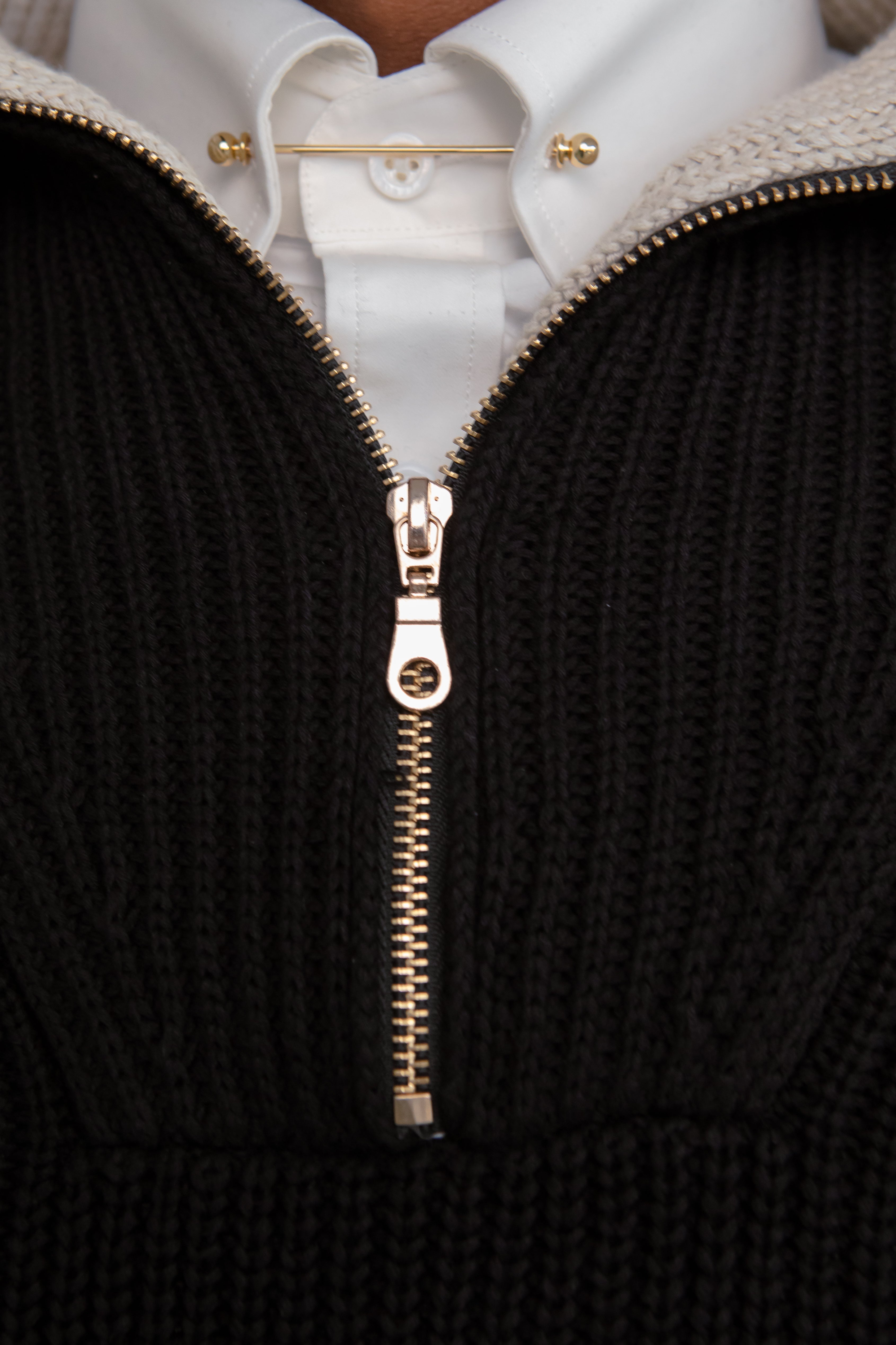 Knit Cotton Half-Zip Jumper