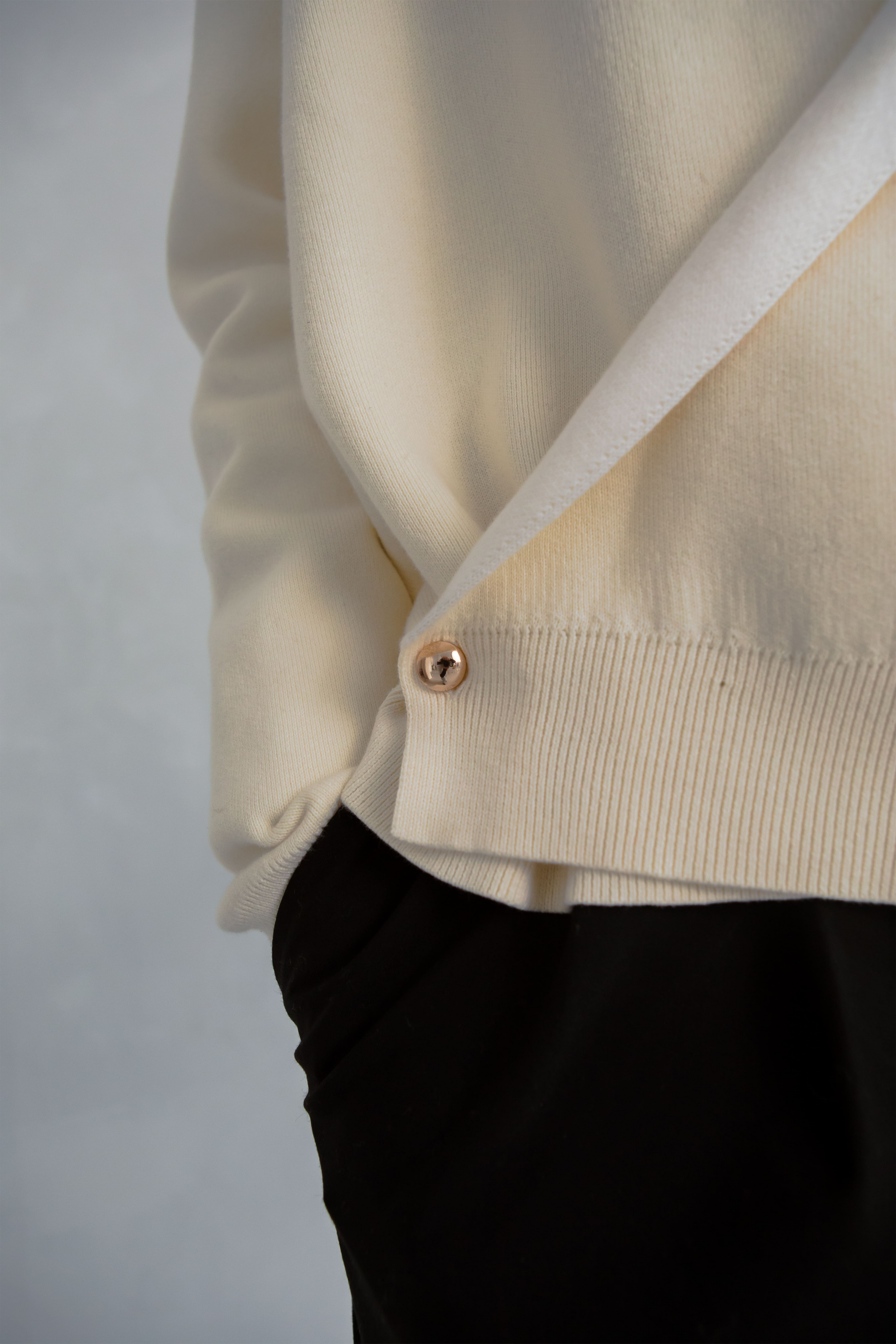 Golden Knit Cotton Cardigan