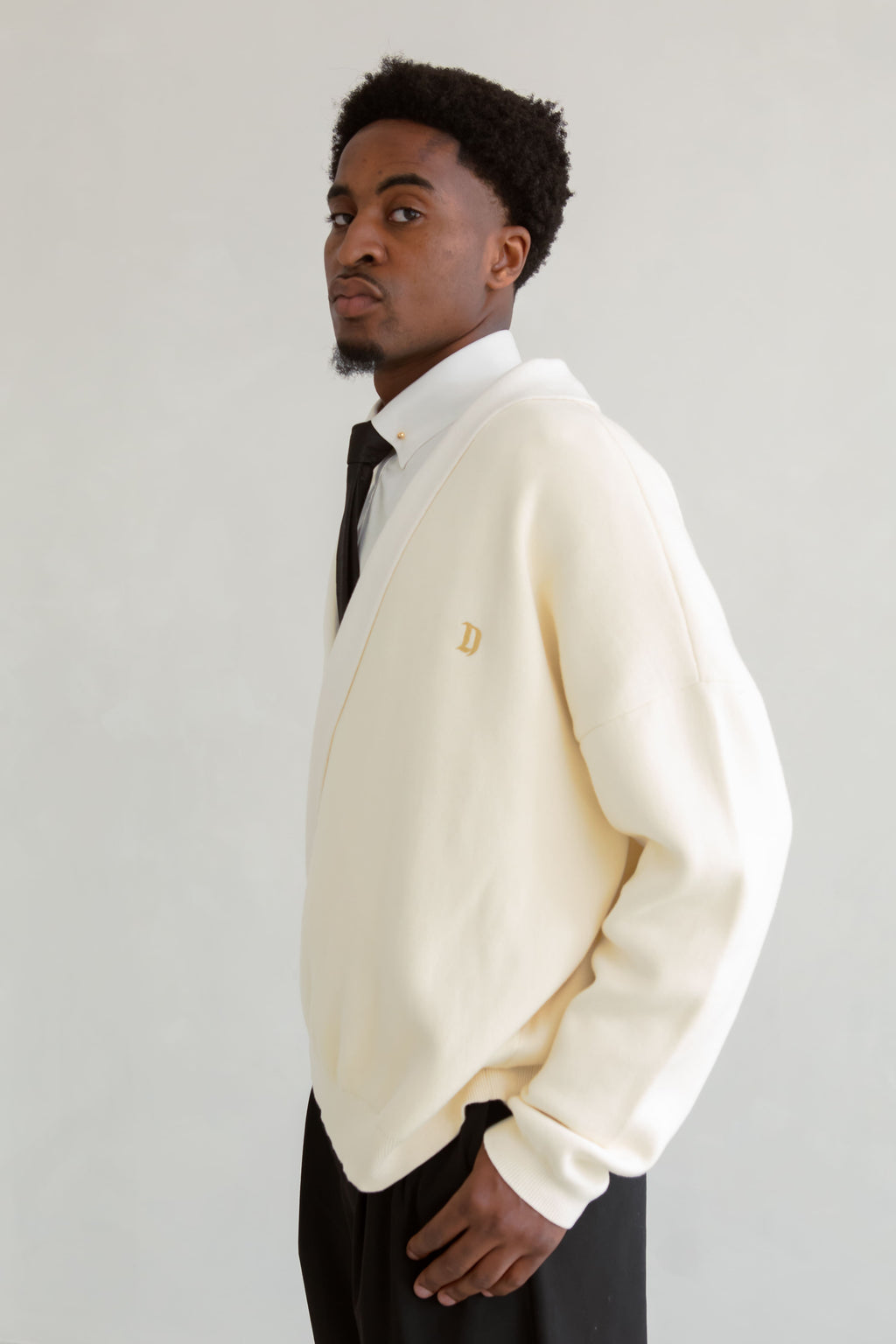 Golden Knit Cotton Cardigan