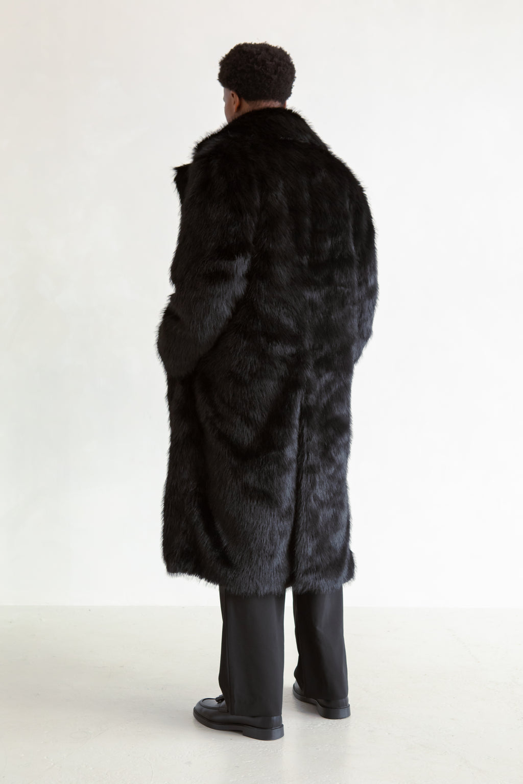 Oversized  Black Fur Coat