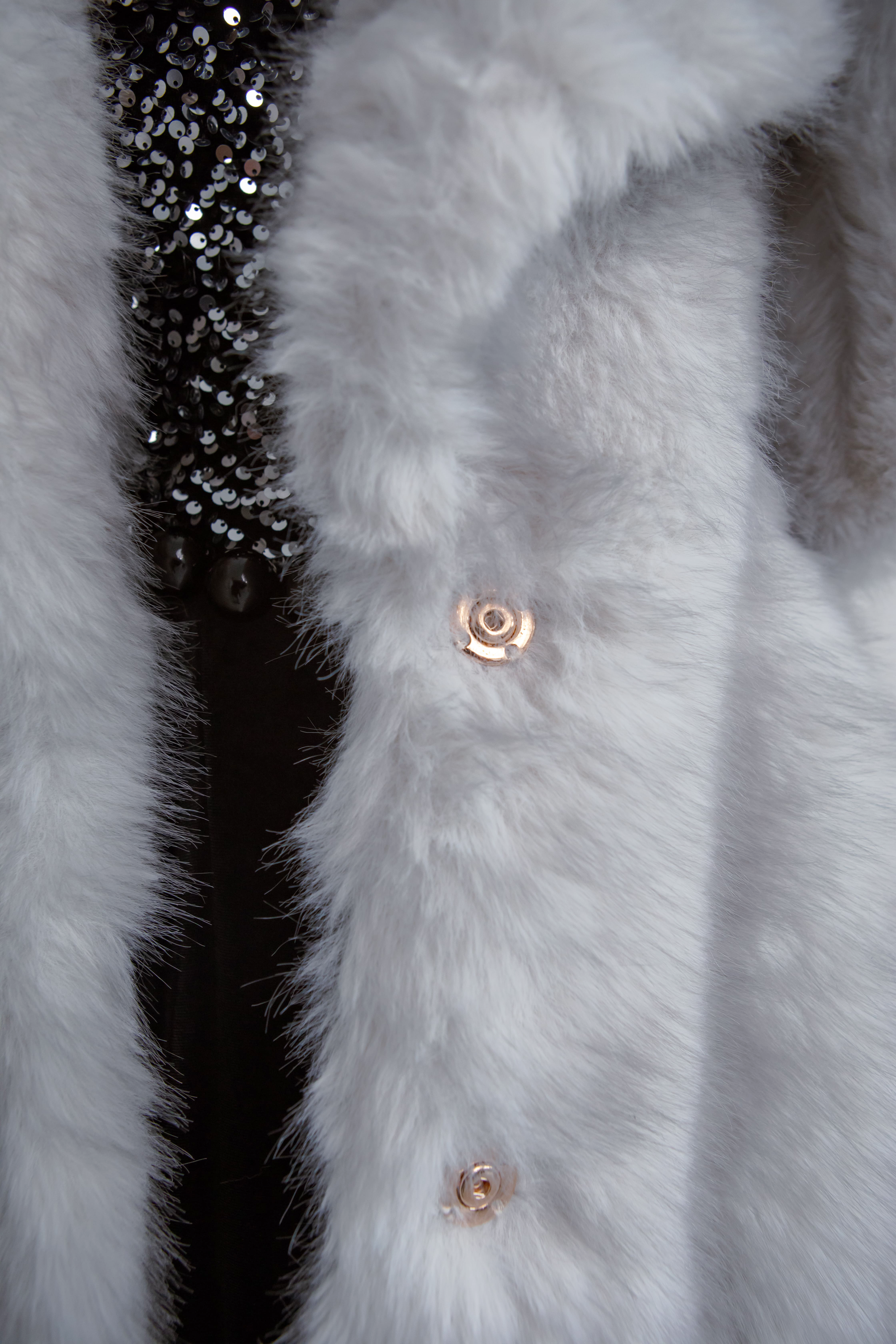 White Oversized Fur Coat