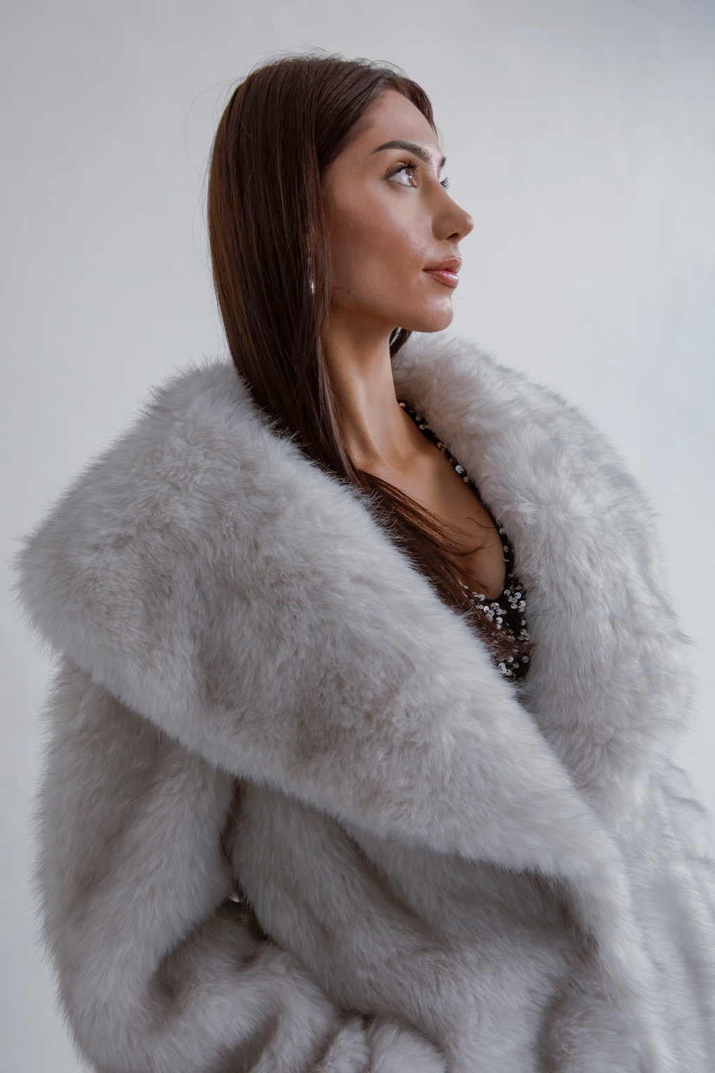White Oversized Fur Coat