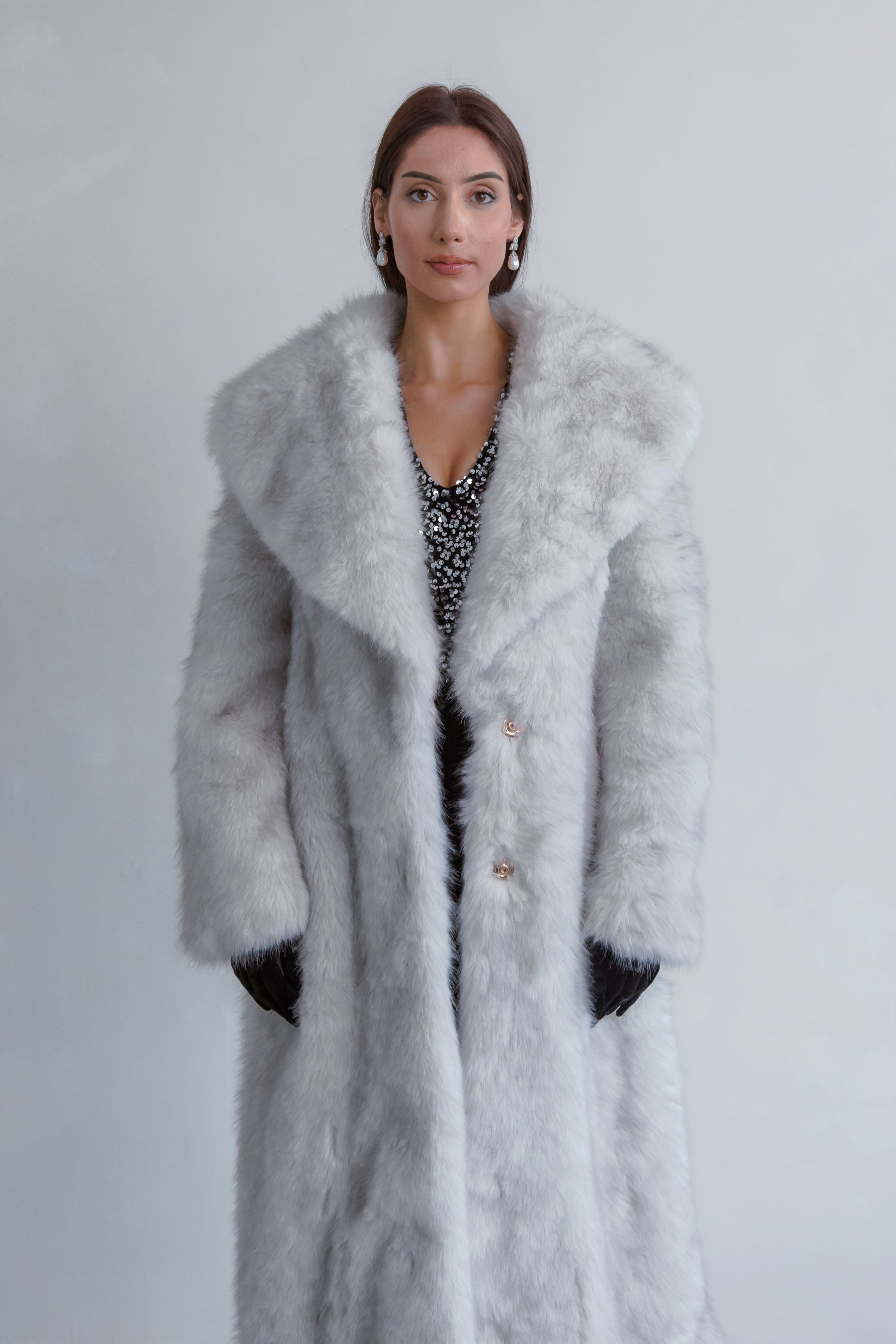 White Oversized Fur Coat